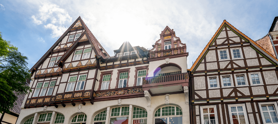 Old town architecture in Hamelin